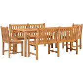 vidaXL 5-tlg. Garten-Essgruppe Massivholz Teak