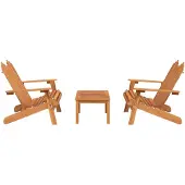 vidaXL 3-tlg. Garten-Lounge-Set Adirondack Massivholz Akazie