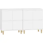 vidaXL Sideboards 2 Stk. Weiß 60x35x70 cm Holzwerkstoff