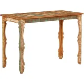 vidaXL Esstisch 110x52x76 cm Altholz Massivholz
