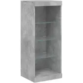 vidaXL Sideboard mit LED-Leuchten Betongrau 41x37x100 cm