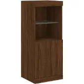 vidaXL Sideboard mit LED-Leuchten Braun Eichen-Optik 41x37x100 cm