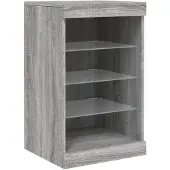 vidaXL Sideboard mit LED-Leuchten Grau Sonoma 41x37x67 cm