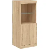 vidaXL Sideboard mit LED-Leuchten Sonoma-Eiche 41x37x100 cm
