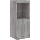 vidaXL Sideboard mit LED-Leuchten Grau Sonoma 41x37x100 cm
