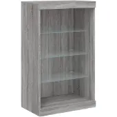 vidaXL Sideboard mit LED-Leuchten Grau Sonoma 60,5x37x100 cm