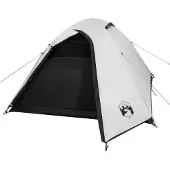 vidaXL Kuppel-Campingzelt 3 Personen Weiß Dunkel Wasserdicht