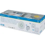 Eaton Wireless xComfort Bridge Paket, Unterputz, 3 Smart-Dimmaktoren, R/L/C/LED, 0-100W, 230VAC, 3 Funktaster, 1 Funkzentraltaster, Reinweiß glänzend 300310