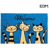 EDM Fussmatte 74764 Blau 60 x 40 cm rechteckig