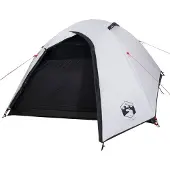 vidaXL Kuppel-Campingzelt 4 Personen Weiß Dunkel Wasserdicht