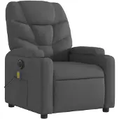 vidaXL Massagesessel Elektrisch Dunkelgrau Stoff