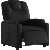 vidaXL Relaxsessel Elektrisch Schwarz Kunstleder