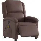 vidaXL Massagesessel Elektrisch Braun Kunstleder