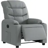 vidaXL Relaxsessel Elektrisch Hellgrau Stoff