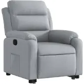 vidaXL Relaxsessel mit Aufstehhilfe Hellgrau Stoff