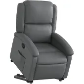vidaXL Relaxsessel mit Aufstehhilfe Grau Kunstleder