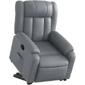 vidaXL Relaxsessel mit Aufstehhilfe Grau Kunstleder