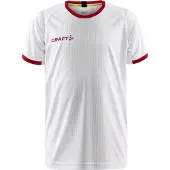 Craft Sportshirt Kinder Progress 2.0 Graphic Jersey White/Brightred-Größe 146