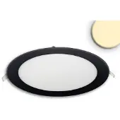 ISOLED LED Downlight, 18W, rund, ultraflach, blendungsreduziert, schwarz, warmweiss, dimmbar CRI90