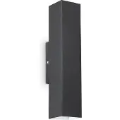 Ideal Lux Moderne Wandleuchte Himmel Metall Schwarz 2 Lichter Led 7W 3000K Warmes Licht