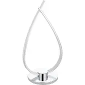 Eglo LED Tischlampe Roncade, 1 flammige Tischleuchte, Nachttischlampe aus Alu, Kunststoff, Farbe: Chrom, inkl. Schalter