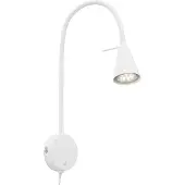 Briloner LED Leselampe mit Schalter, schwenkbar, rund, GU10, 400lm, warmweißes Licht, Wandleuchte, Wandlampe, Bettlampe, Lampe Bett, Leselicht, 45 cm, Weiß