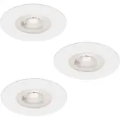 Briloner LED Einbauleuchten Dimmbar 3er Set IP44 5 W weiß Kunststoff Ø 6,8cm