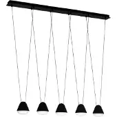 Eglo Pendelleuchte Palbieta, 5 flammige Hängelampe Industrial, Hängeleuchte, Esstischlampe, Wohnzimmerlampe hängend mit GU10