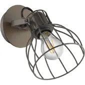Eglo Wandlampe Sambatello, 1 flammige Vintage Wandleuchte im Retro Look, Material: Stahl, Farbe: Braun, Fassung: E27