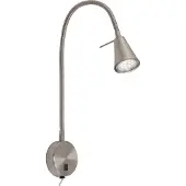 Briloner Wandlampe Tusa, alu / grau / zink, für Schlafzimmer, Metall, Modern, LED Wandleuchte, Wandlampe Innen