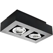 Kanlux S.A. LED GU10 Deckenspot Armatur schw. - zweifach für 2 LED Spots - exkl. LED Spots