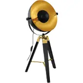 Eglo COVALEDA Tischleuchte Tischbeleuchtung - H73,5 x Ø38 cm - schwarz, messing, gold - 1X60W exkl. - IP20