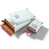 Colompac Kurierpaket, B 145 x T 225 x H 34 mm, portooptimiert, Selbstklebeverschluss, weiß, 20 Stück