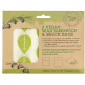 Tala Vegane Sandwich- und Snack-Tasche, 2er-Set, Blätter -