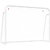 vidaXL Fußballtor mit Netz Weiß 214x75x152 cm Stahl & Polyester