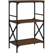 vidaXL Bücherregal 3 Böden Braun Eiche 59x35x90,5 cm