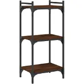 vidaXL Bücherregal 3 Böden Braun Eichen-Optik 40x30x86cm