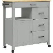 vidaXL Küchenwagen MONZA 84x40x88,5 cm Massivholz Kiefer