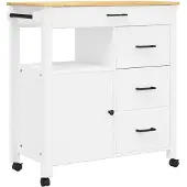 vidaXL Küchenwagen MONZA 84x40x88,5 cm Massivholz Kiefer