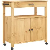 vidaXL Küchenwagen MONZA 84x40x88,5 cm Massivholz Kiefer