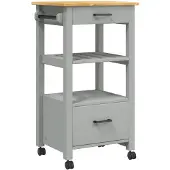 vidaXL Küchenwagen MONZA 48x40x88,5 cm Massivholz Kiefer