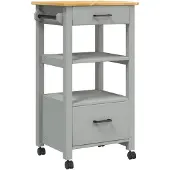 vidaXL Küchenwagen MONZA 48x40x88,5 cm Massivholz Kiefer