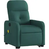 vidaXL Massagesessel mit Aufstehhilfe Dunkelgrün Stoff