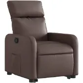 vidaXL Relaxsessel mit Aufstehhilfe Braun Kunstleder