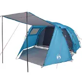 DKD Home Decor vidaXL Tunnelzelt 4 Personen Blau Wasserdicht