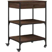 vidaXL Küchenwagen Braun Eichen-Optik 60x48x89,5 cm Holzwerkstoff
