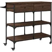 vidaXL Küchenwagen Braun Eichen-Optik 105x42x95 cm Holzwerkstoff