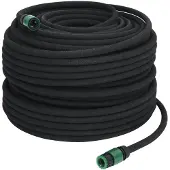 vidaXL Tropfschlauch Schwarz 0,6" 100 m Gummi