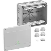 Spelsberg 82542001 Abzweigkasten, Schutzart IP55/IP66, max. Leiterquerschnitt 252, Schlagfestigkeit IK07, Schutzklasse II, Ui 690V AC, Ui 690V DC