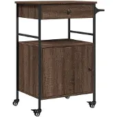 vidaXL Küchenwagen Braun Eichen-Optik 56x43x89,5 cm Holzwerkstoff